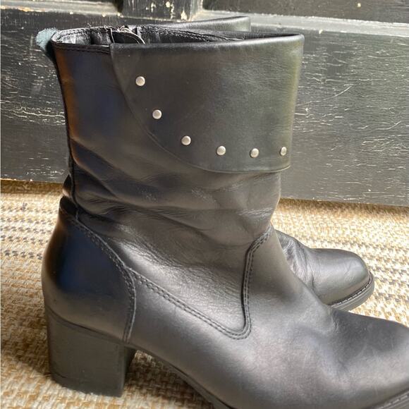 Harley-Davidson Studded Womens Biker Motorcycle‎ Riding Boots Black Leather 39 8 - Picture 4 of 11